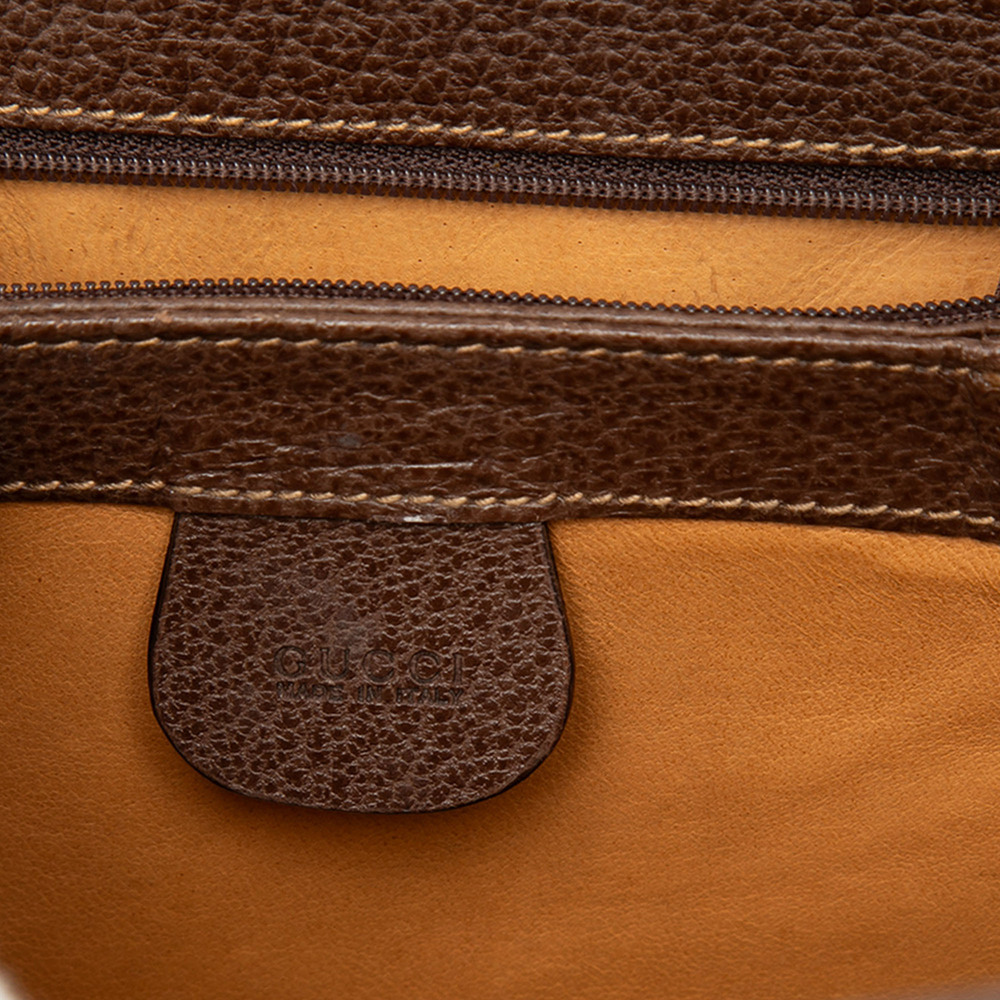 Pre-Loved Gucci Grained Calfskin Bamboo Satchel - Picture 5 of 7